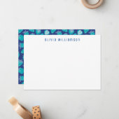 Zomeraardbeivruchtenpatroon Notitiekaartje (Voorkant / Achterkant in situ)