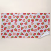 Zomeraardbeivruchtenpatroon Strandlaken (Voorkant)