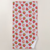 Zomeraardbeivruchtenpatroon Strandlaken (Voorkant)