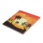 Zomerachtergrond met palmbomen-32134 tegeltje (Zijkant)