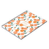 Zomerachtig Zoete Perzik Patroon | Monogram Notiti Notitieboek (Linkerzijde)