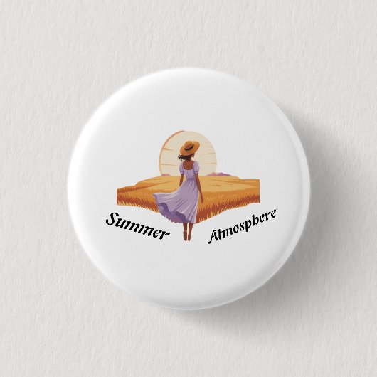 Zomeratmosfeer Ronde Button 3,2 Cm (Voorkant)