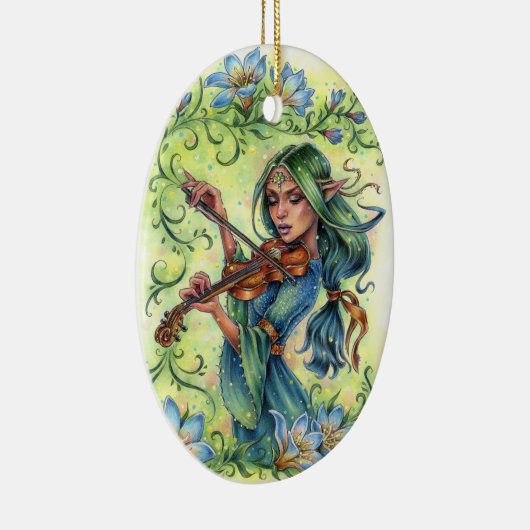 Zomeravond Fiddler Ornament Fairy Elf Viool (Rechts)
