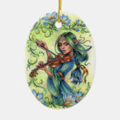 Zomeravond Fiddler Ornament Fairy Elf Viool (Voorkant)