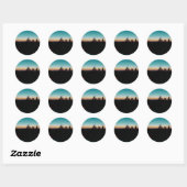 Zomeravond in de Pacific Northwest Ronde Sticker (Vel)