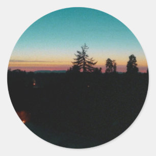 Zomeravond in de Pacific Northwest Ronde Sticker
