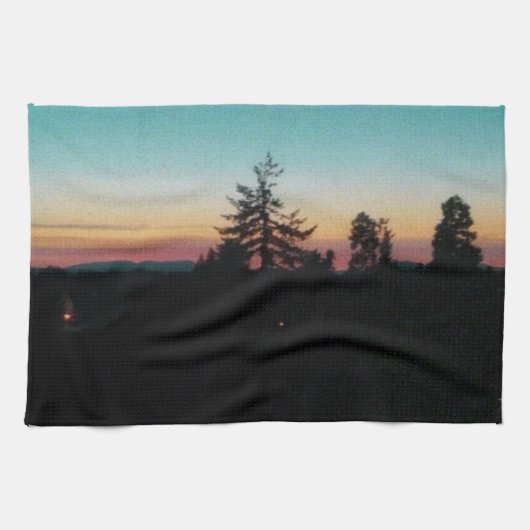 Zomeravond in de Pacific Northwest Theedoek (Horizontaal)