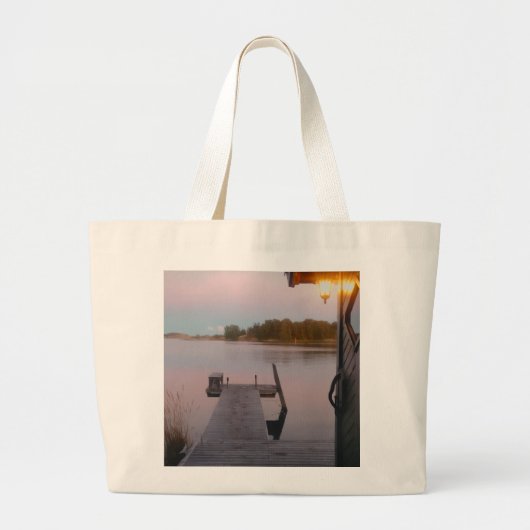 Zomeravond in de Zweedse archipel Grote Tote Bag (Voorkant)