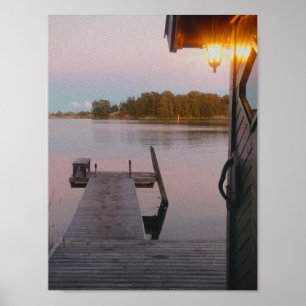 Zomeravond in de zweedse archipel poster