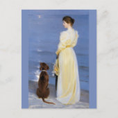 Zomeravond in Skagen, P.S.Krøyer, Kunst Briefkaart (Voorkant)