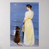 Zomeravond in Skagen, P.S.Krøyer, Kunst Poster (Voorkant)
