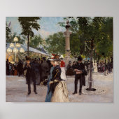 Zomeravond in Tivoli | Paul Fischer Poster (Voorkant)