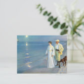 Zomeravond op het strand bij Skagen, P.S. Kroyer Briefkaart (Staand voorkant)