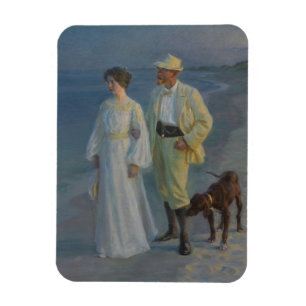 Zomeravond op het strand van Skagen Magneet