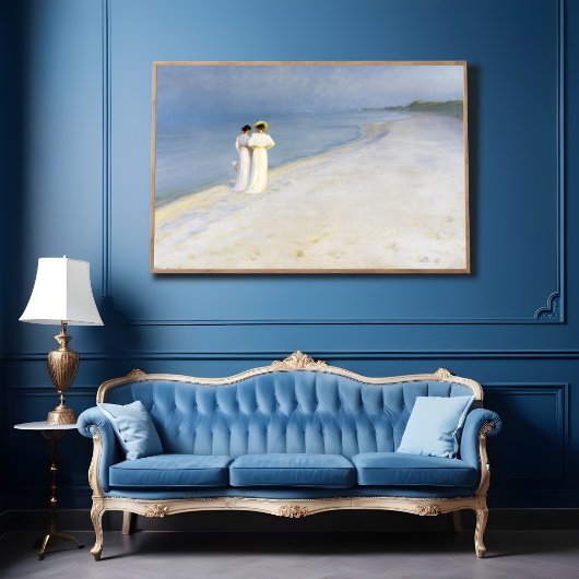 Zomeravond op Skagen's Beach, P.S.Krøyer, Kunst Poster