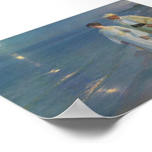 Zomeravond Peder Severin Krøyer Art Denemarken Poster (Hoek)