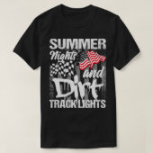 Zomeravonden en Dirt Track Lights Sprint Racing T-shirt (Design voorkant)
