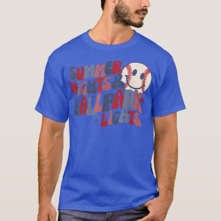 Zomeravonden en stadionlampenSchattig honkbal T-shirt