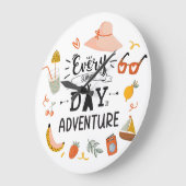 Zomeravontuur Quote Kleurrijke Kinder kinderkamer Grote Klok (Hoek)