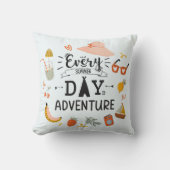 Zomeravontuur Quote Kleurrijke Kinder kinderkamer Kussen (Voorkant)
