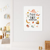 Zomeravontuur Quote Kleurrijke Kinder kinderkamer Poster