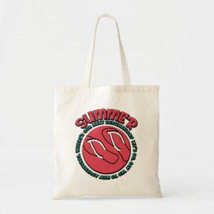 zomeravontuur Teenslippers en reisinspiratie Tote Bag