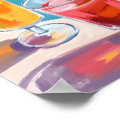 Zomerbadcocktails Aquarel Poster (Hoek)