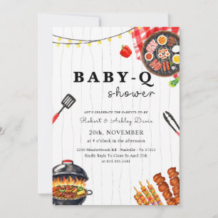 Zomerbarbecue voor koppels Baby Shower Kaart