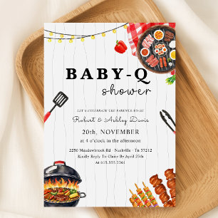 Zomerbarbecue voor koppels Baby Shower Kaart
