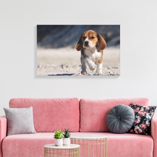 Zomerbeagle Canvas Afdruk (Insitu (Woonkamer))