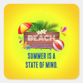 Zomerbedrijf Vierkante Sticker