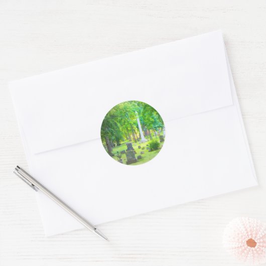 Zomerbegraafplaats Ronde Sticker (Envelop)