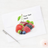 zomerbessen vierkante sticker (Envelop)
