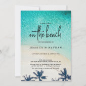 Zomerbestemming op de Sandy Palm Beach bruiloft Kaart (Voorkant)