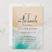 Zomerbestemming op het Blauwgroen strand bruiloft Kaart (Voorkant)