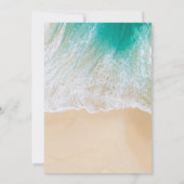 Zomerbestemming op het Blauwgroen strand bruiloft Kaart (Achterkant)