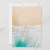 Zomerbestemming op het Blauwgroen strand bruiloft Kaart (Achterkant)