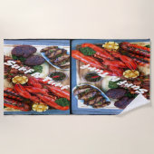 Zomerbiefstuk en garnalen strandlaken (Voorkant)