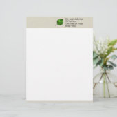Zomerbladeren groen custom briefhoofd (Staand voorkant)