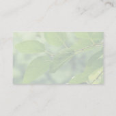 'Zomerbladeren met regendruppels' Visitekaartje (Achterkant)