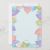 Zomerbladeren Uitnodiging (Achterkant)