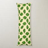 Zomerbladeren verstelbaar groen blad patroon lichaamskussen (Achterkant (Verticaal))