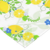 Zomerblauw en Geel Citroenen Bloemmotief Tafelkleed (Gekanteld)