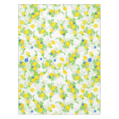 Zomerblauw en Geel Citroenen Bloemmotief Tafelkleed (Voorkant)