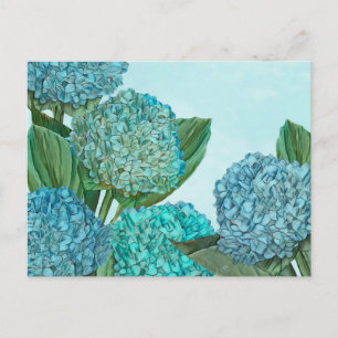 Zomerblauw Hortensia Boeket Briefkaart
