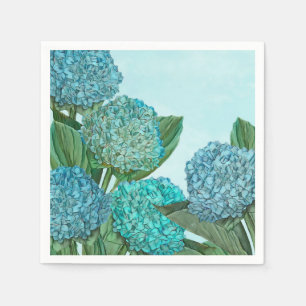Zomerblauw Hortensia Boeket Servet