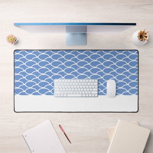  zomerblauw overlappend oceaangolfpatroon bureaumat (Kantoor 1)