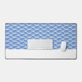  zomerblauw overlappend oceaangolfpatroon bureaumat (Keyboard & Muis)