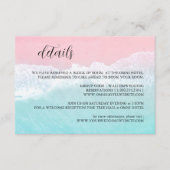 Zomerblauw, Roze Ocean Beach Details Informatiekaartje (Voorkant)