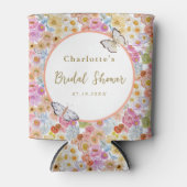 Zomerbloei Bloem Vlinder Bruiloft Custom Blikjeskoeler (Voorkant)